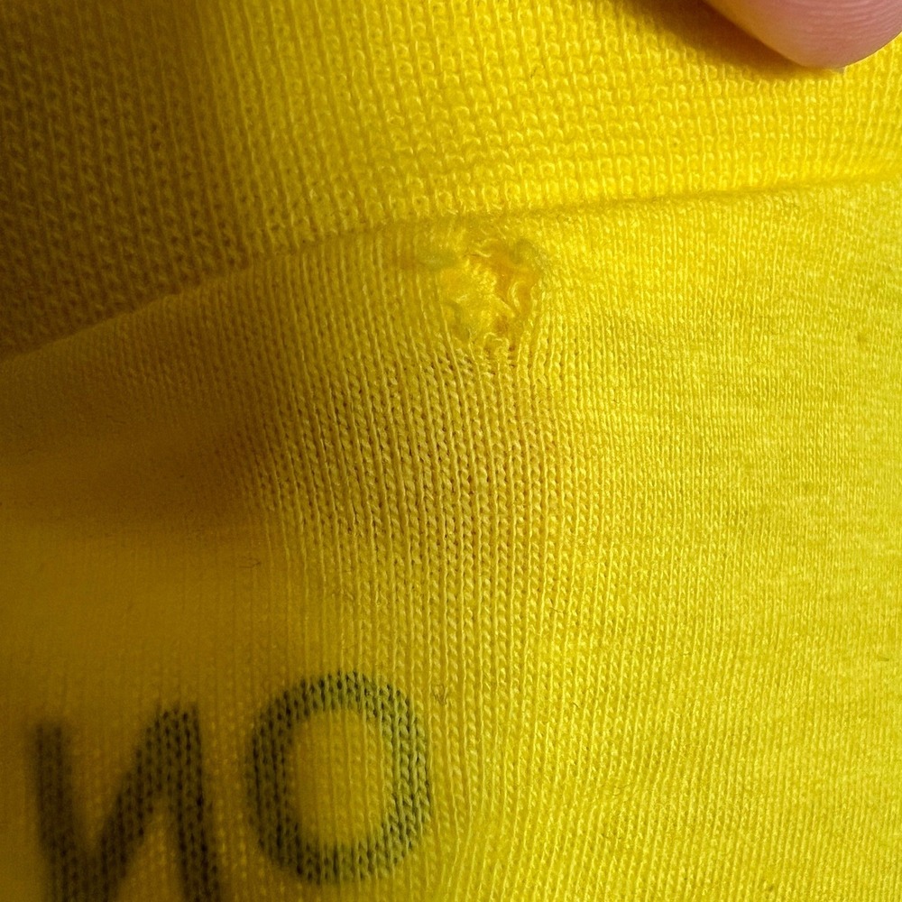 On Fire New York 13 Graphic T-Shirt Yellow Green Cotton Short Sleeve XL Mens - Picture 5 of 8